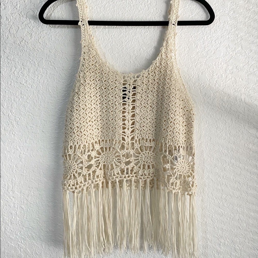 Forever 21, Knitted Tank Top with Tassels